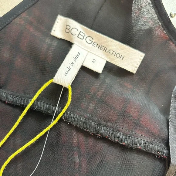 Women’s BCBG Black And Red Plaid Slip Dress Size 2 NWT - Picture 8 of 10